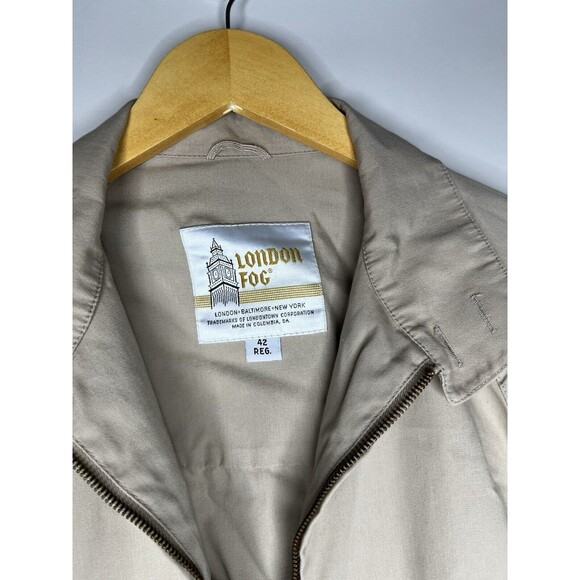 Vtg London Fog Reeves Golf Jacket Men's Size 42R Beige USA Made Granpacore - Picture 2 of 14